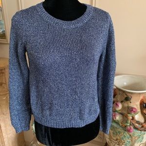 Divided by H&M blue metallic gold zipper sweater